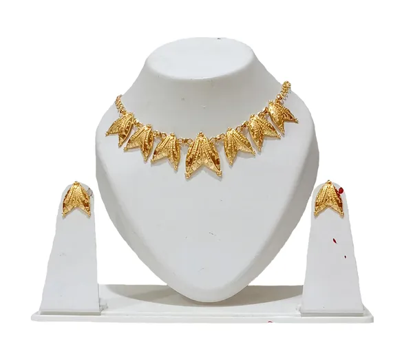 Assamese_Traditional_Gold_Plated_Red_Colour_Combo_Jewellery_Set_For_Women