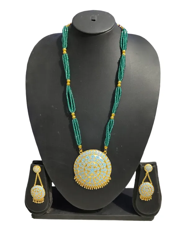 Assamese_Traditional_Blue_Meenakari_Japi_Jewellery_Set