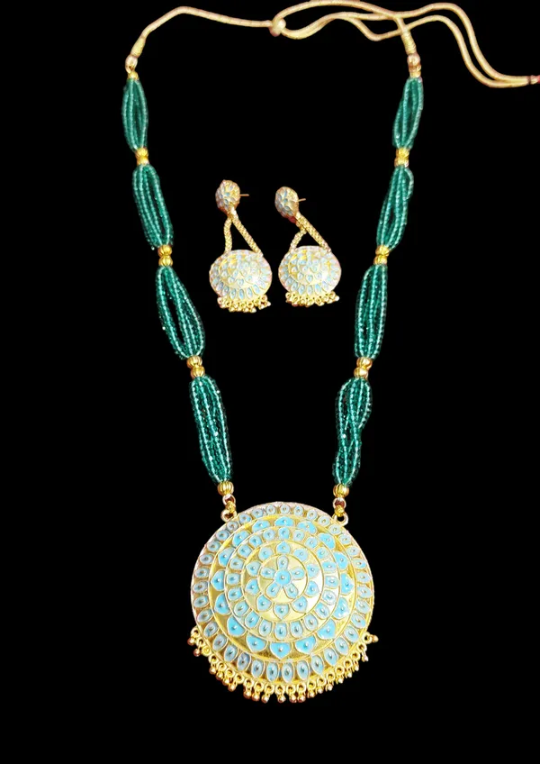 Assamese_Traditional_Blue_Meenakari_Japi_Jewellery_Set