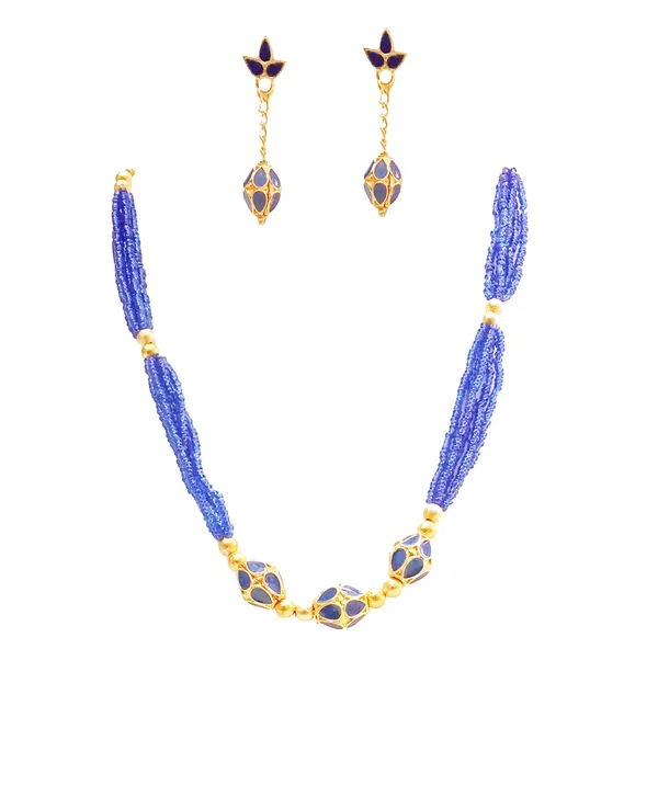 Bggold_Assamese_Traditional_Blue_Meenakari_Moni_Mala_Jewellery_Set