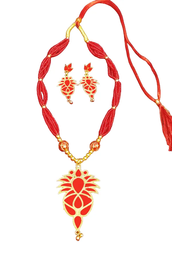 Copper_Based_Assamese_Traditional_Red_Meenakari_Jethi_Patiya_Jewellery_Set