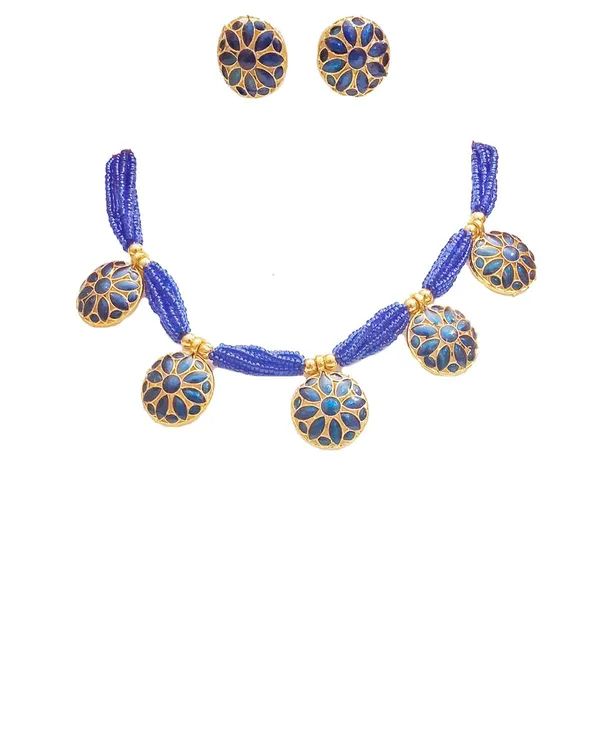 Assamese_Traditional_Blue_Meenakari_Blue_Japi_Golpata_Jewellery_Set