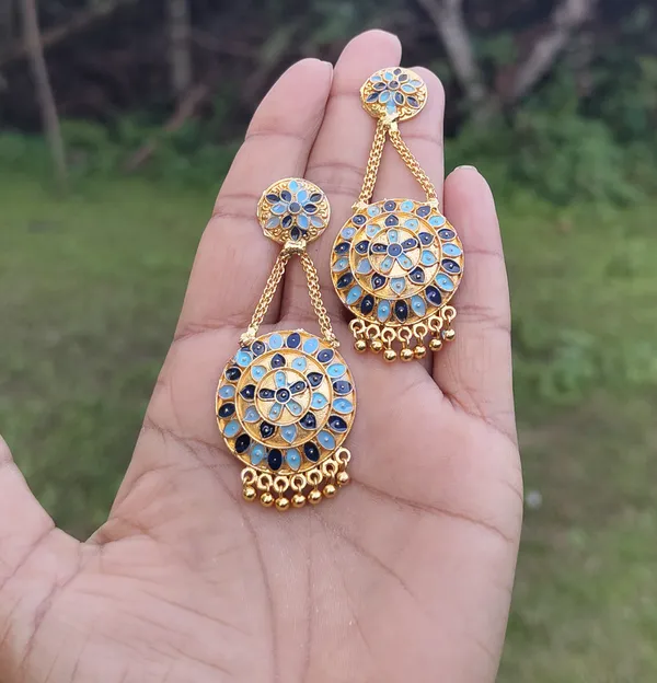 Copper_Based_Assamese_Traditional_Double_Naka_Blue_Meenakari_Japi_Jewellery_Set