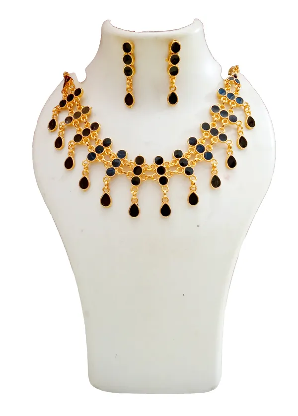 Assamese_Traditional_Gold_Plated_Black_Meenakari_Golpata_Necklace_Set_For_Women