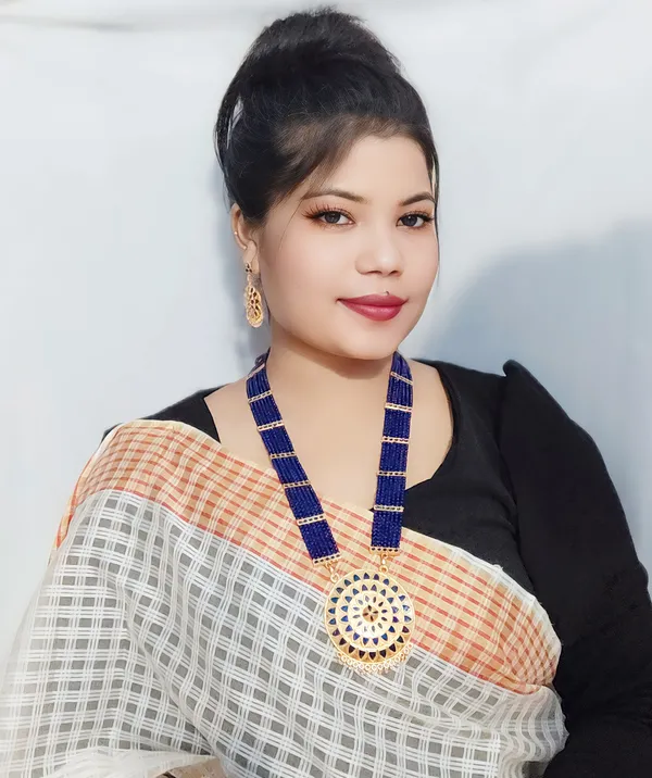 Assamese_Traditional_Gold_Plated_Blue_Meenakari_Japi_Tassel_Jewellery_Set_For_Women_&_Girls