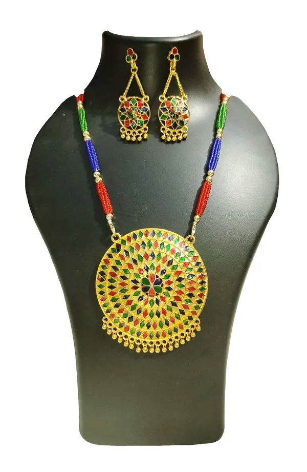 Assamese_Traditional_Gold_Plated_Multicolour_Double_Naka_Multi_Meenakari_Japi_Jewellery_Set_For_Women_&_Girls