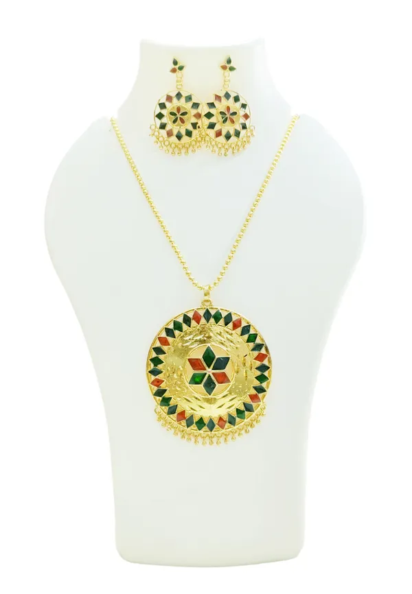 Assamese_Traditional_Multi_Meenakari_Japi_Jewellery_Set