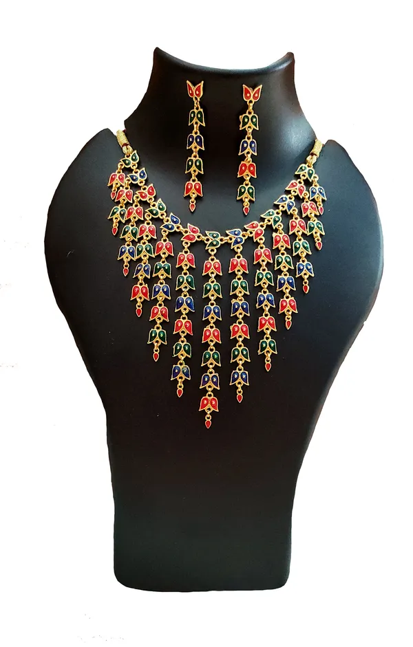 Assamese_Traditional_Multicolor_Meenakari_Golpata_Jewellery_Set