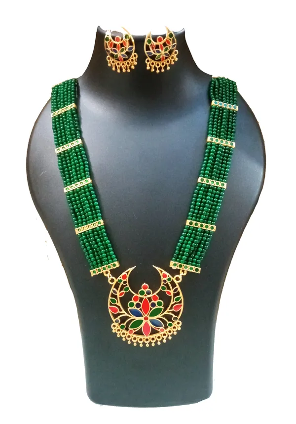 Assamese_Traditional_Gold_Plated_Multicolor_Meenakari_Junbiri_Tassel_Jewellery_Set_For_Women
