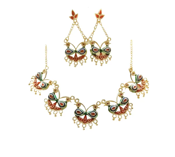 Assamese_Traditional_Rose_Gold_Plated_Copper_Based_Lokapara_Design_Multicolor_Loka_Paro_Golpata_Necklace_Set