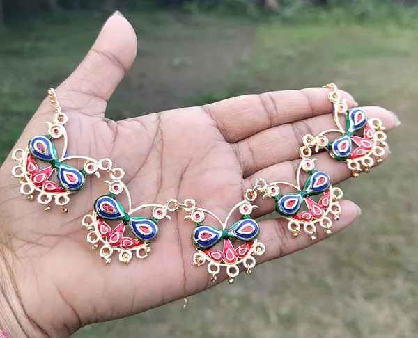 Assamese_Traditional_Rose_Gold_Plated_Copper_Based_Lokapara_Design_Multicolor_Loka_Paro_Golpata_Necklace_Set