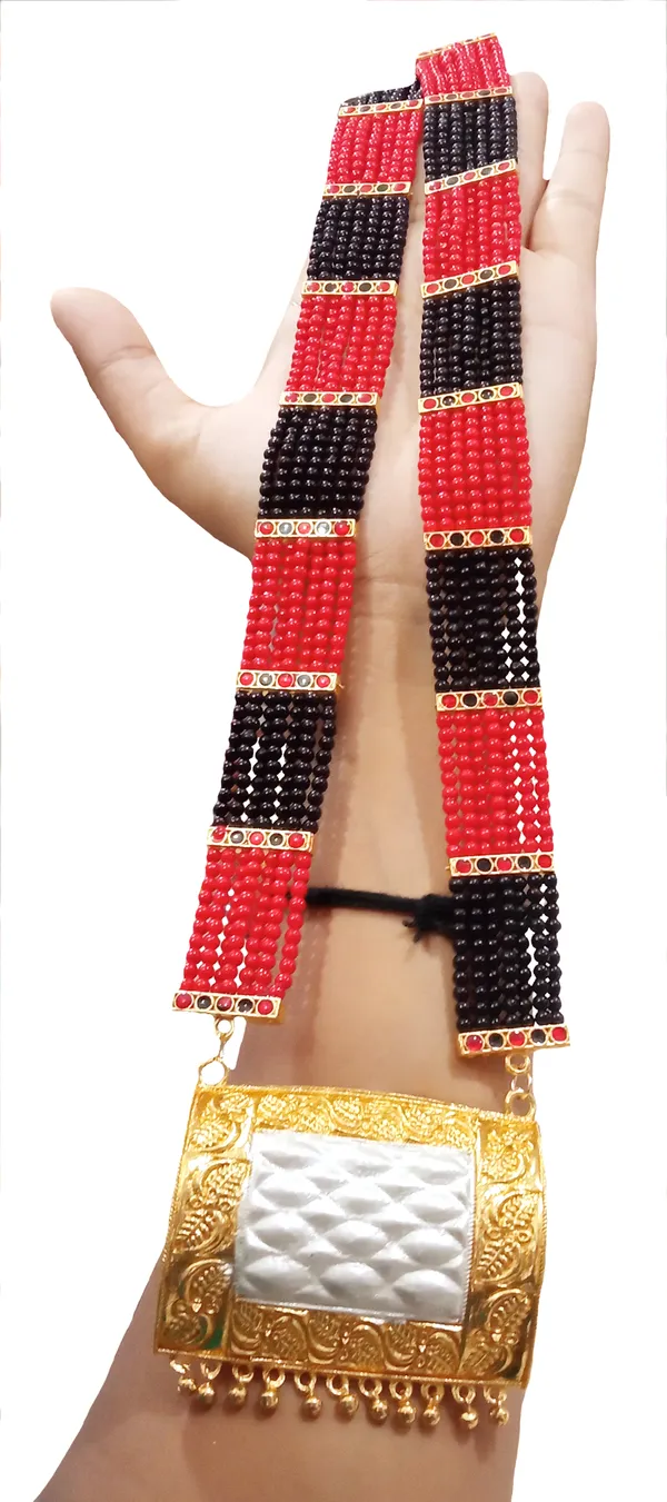 Assamese_Traditional_Red_Black_Meenakari_Jewellery_Set