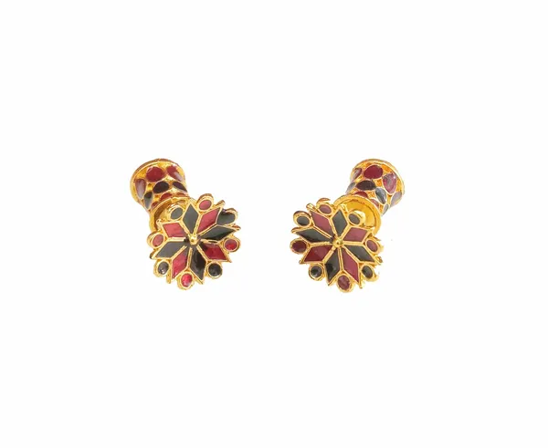 Assamese_Traditional_Red_Black_Thuriya_Earring_Set
