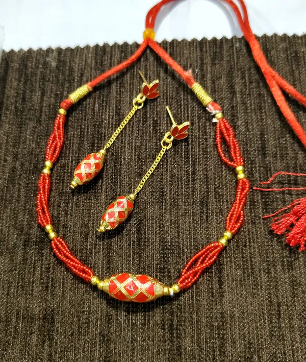 Assamese_Traditional_Red_Meenakari_Moni_Mala_Jewellery_Set