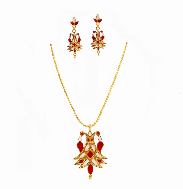 Assamese__traditional_red_white_meenakari_henpata_jewellery__set