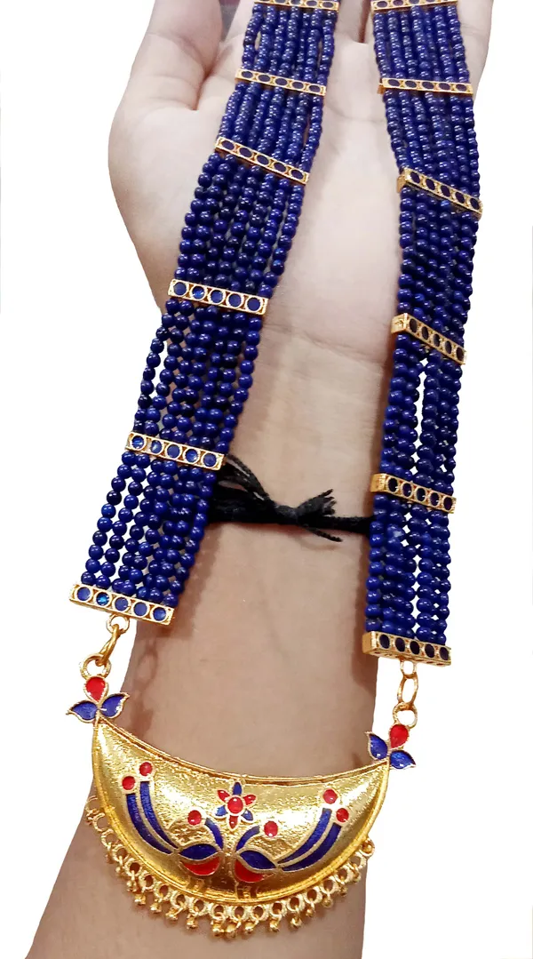 Assamese_Traditional_Red_Blue_Meenakari_Junbiri_Jewellery_Set