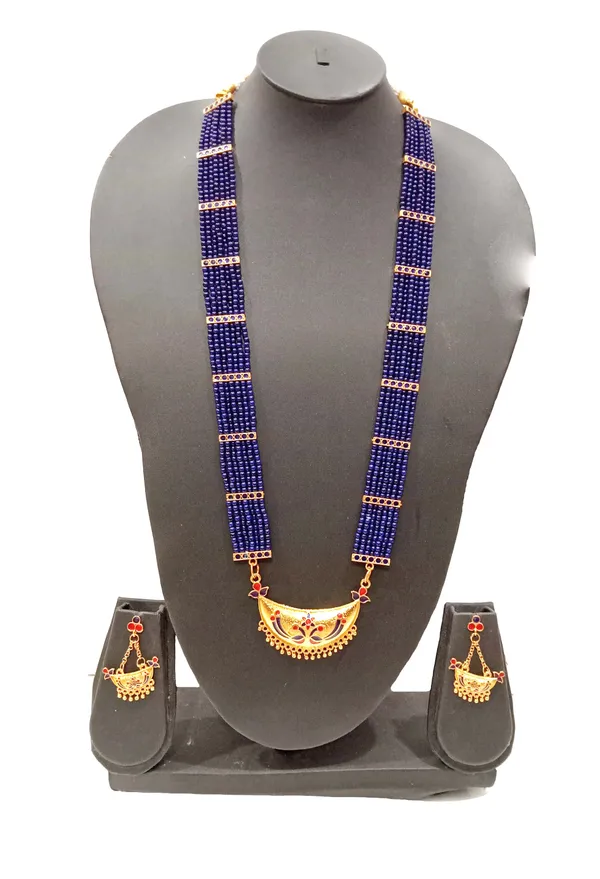 Assamese_Traditional_Red_Blue_Meenakari_Junbiri_Jewellery_Set