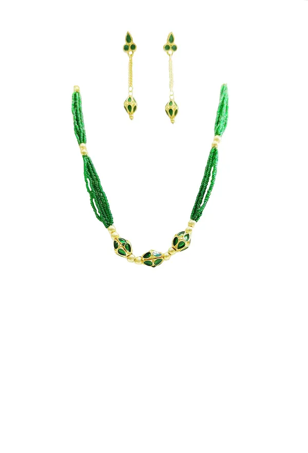 Assamese_Traditional_Gold_Plated_Green_Meenakari_Moni_Mala_Necklace_Set_For_Girls_&_Women