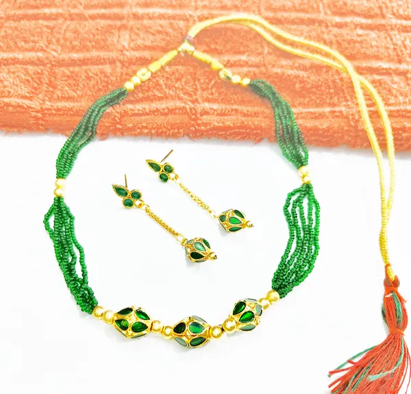 Assamese_Traditional_Gold_Plated_Green_Meenakari_Moni_Mala_Necklace_Set_For_Girls_&_Women