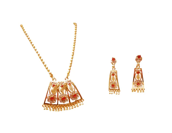 Assamese_traditional_gold_plated_red_white_stone_chain_jewellery_set_for_girls_&_women