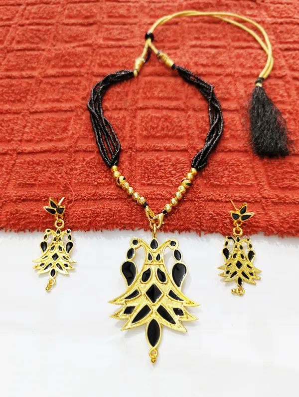 Assamese_Traditional_Black_Meenakari_Henpata_Jewellery_Set