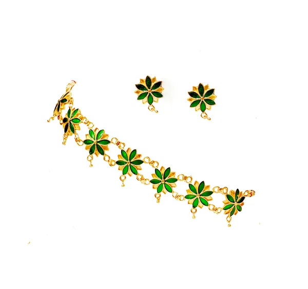 Assamese_Traditional_Green_Meenakari_Golpata_Jewellery_Set