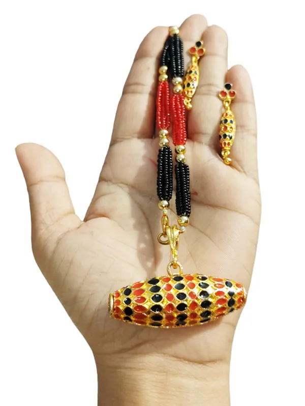 Assamese_Traditional_Red_Black_Meenakari_Dholbiri_Jewellery_Set