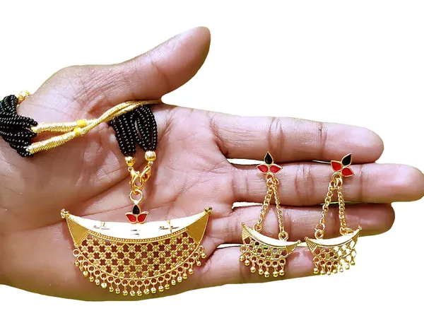 Assamese_Traditional_Red_Black_Meenakari_Junbiri_Jewellery_Set