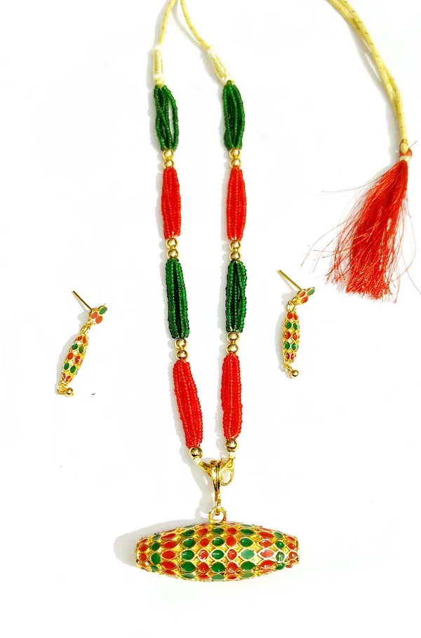 Assamese_Traditional_Red_Green_Meenakari_Dholbiri_Jewellery_Set