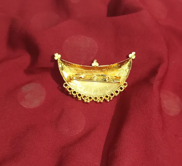 (Pack_Of_2)_Assamese_Traditional_Gold_Plated_Red_Meenakari_Junbiri_Brooch_Pin_For_Women_&_Girls