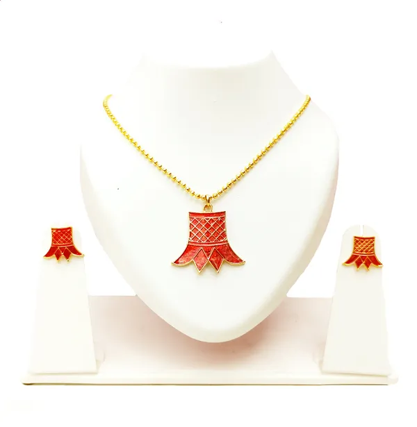 Assamese_Traditional_Red_Meenakari_Thuriya_Jewellery_Set