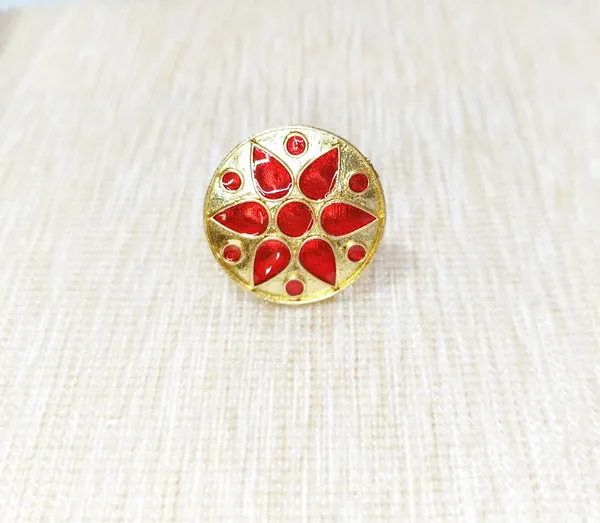 (Pack_Of_2)_Assamese_Traditional_Red_Meenkari_Japi_Finger_Ring