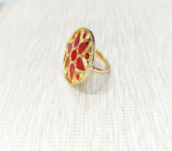 (Pack_Of_2)_Assamese_Traditional_Red_Meenkari_Japi_Finger_Ring