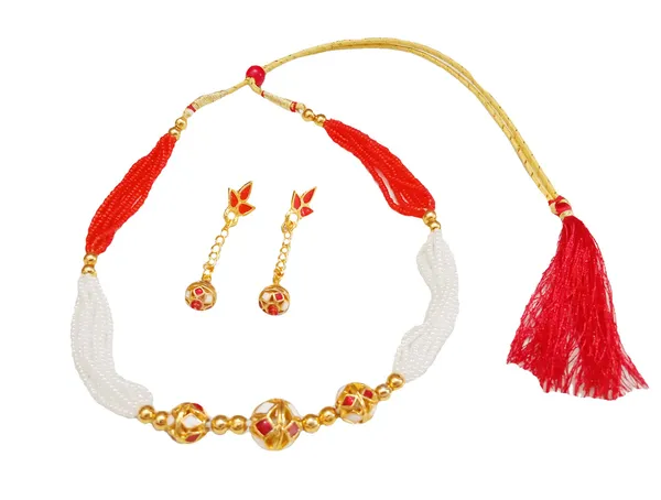 Assamese_Traditional_Red_White_Meenakari_Moni_Mala_Jewellery_Set