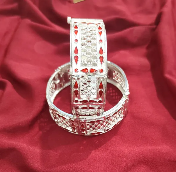 BGGOLD_Assamese_Traditional_Red_Meenakari_Muthikharu_Kada_Bracelet_for_Women
