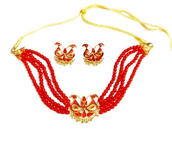 Assamese_Traditional_Gold_Plated_Red_Meenakari_Loka_Paro_Golpata_Necklace_Set_For_Women_&_Girls