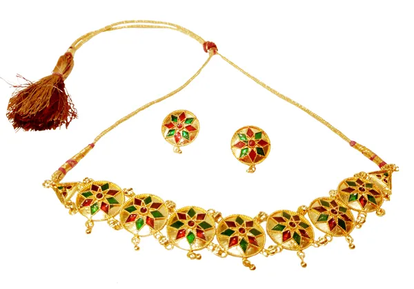 Assamese_Traditional_Red_Green_Meenakari_Jewellery_Set_For_Women