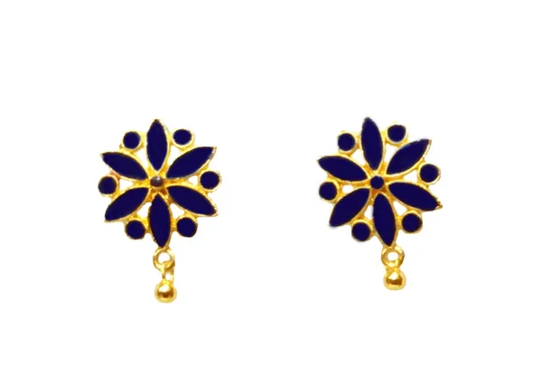 Assamese_Traditional_Gold_Plated_Blue_Colour_Golpata_Necklace_Set_For_Girls_&_Women