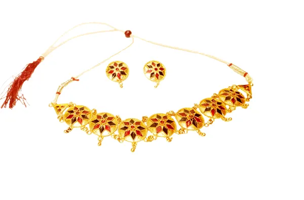Assamese_Traditional_Red_Black_Japi_Golpata_Choker_Jewellery_Set_For_Women