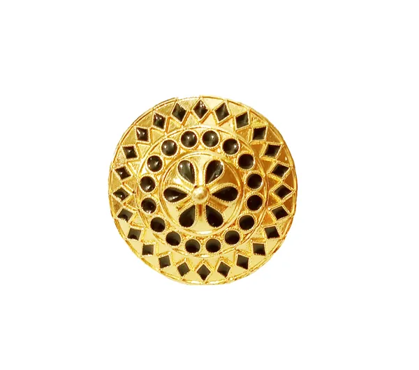 (Pack_Of_2)_Assamese_Traditional_Gold_Plated_Black_Meenakari_Japi_Finger_Ring_For_Girls_&_Women