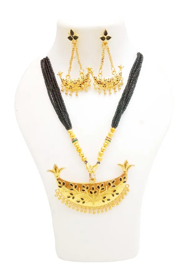 Assamese_Traditional_Black_Meenakari_Junbiri_Jewellery_Set