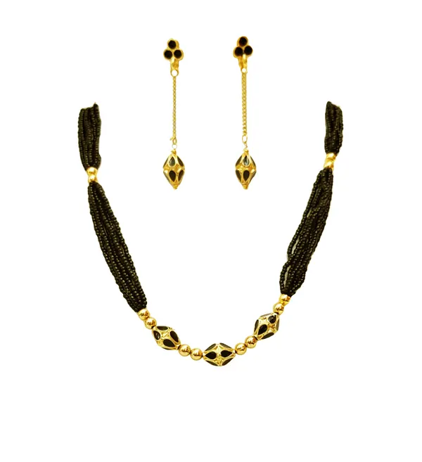 Assamese_Traditional_Black_Meenakari_Moni_Mala_Jewellery_Set
