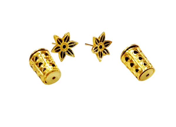 Assamese_Traditional_Gold_Plated_Black_Meenakari_Thuriya_Earring_Set_For_Women_&_Girls