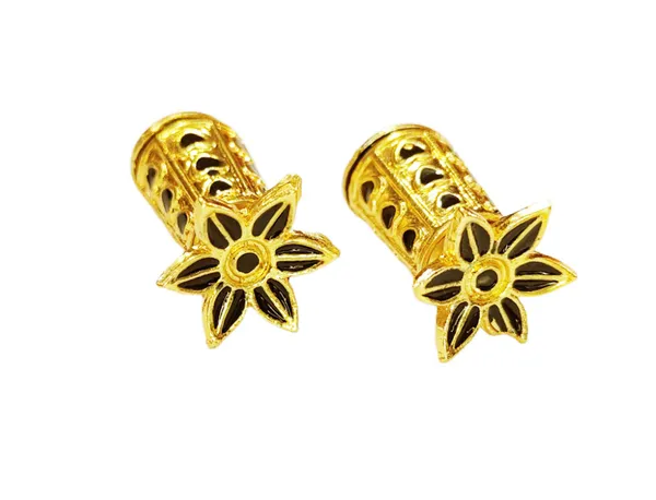 Assamese_Traditional_Gold_Plated_Black_Meenakari_Thuriya_Earring_Set_For_Women_&_Girls