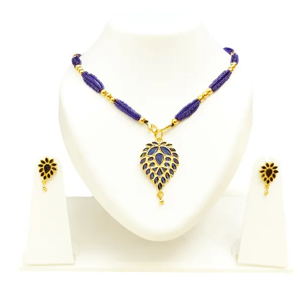 Assamese_Traditional_Blue_Meenakari_Dugdugi_Jewellery_Set