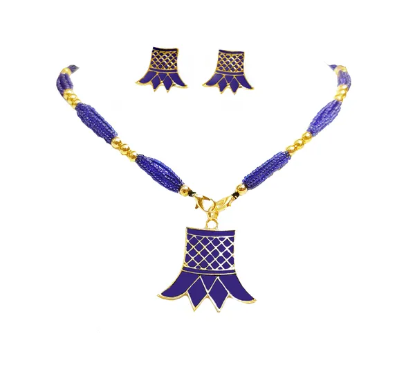 Assamese_Traditional_Blue_Meenakari_Thuriya_Jewellery_Set