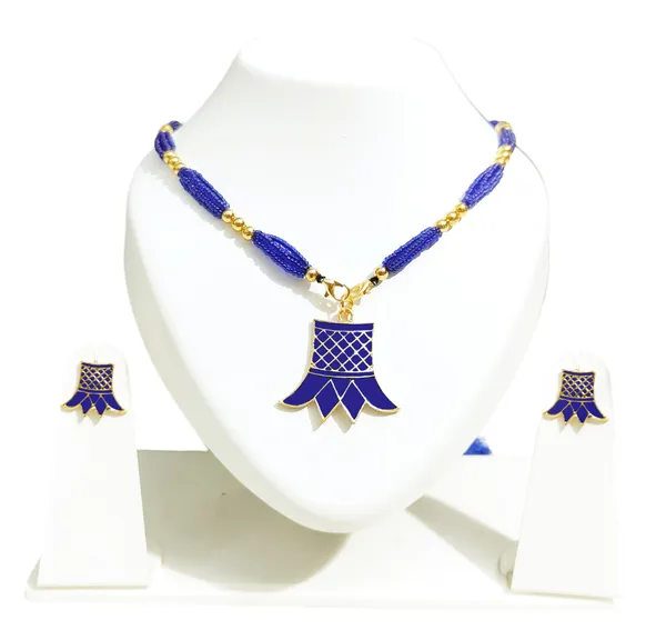 Assamese_Traditional_Blue_Meenakari_Thuriya_Jewellery_Set