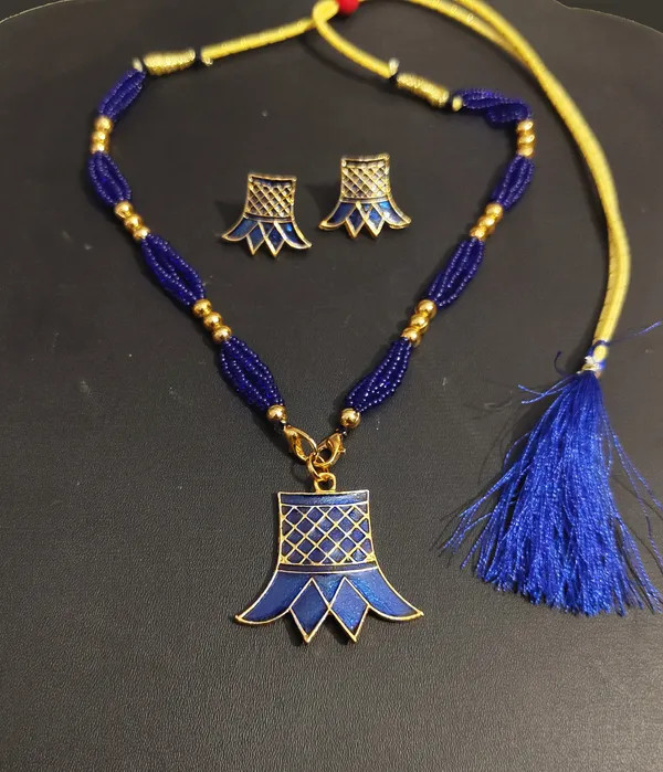 Assamese_Traditional_Blue_Meenakari_Thuriya_Jewellery_Set