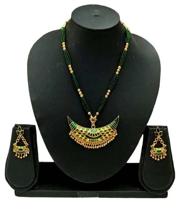 Assamese_Traditional_Green_Meenakari_Junbiri_Jewellery_Set