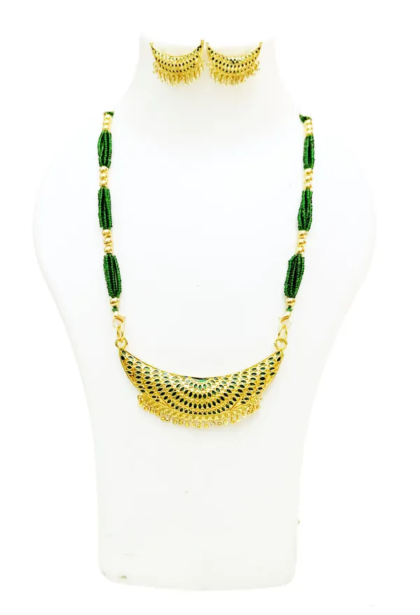 Assamese_Traditional_Green_Meenakari_Junbiri_Jewellery_Set